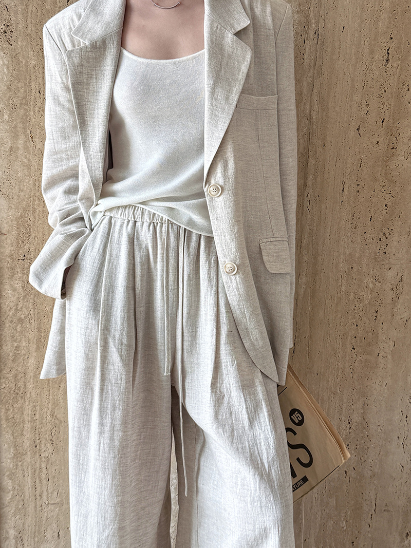 Autumn Hig-end Linen Material  - Linen Pant Wide 评论和价格